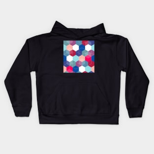 Hexies in Blue Kids Hoodie